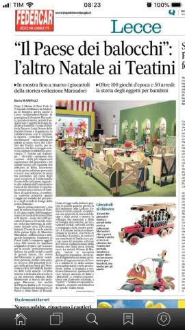 Il paese dei balocchi. Chiostro dei Teatini Lecce 2019 2020